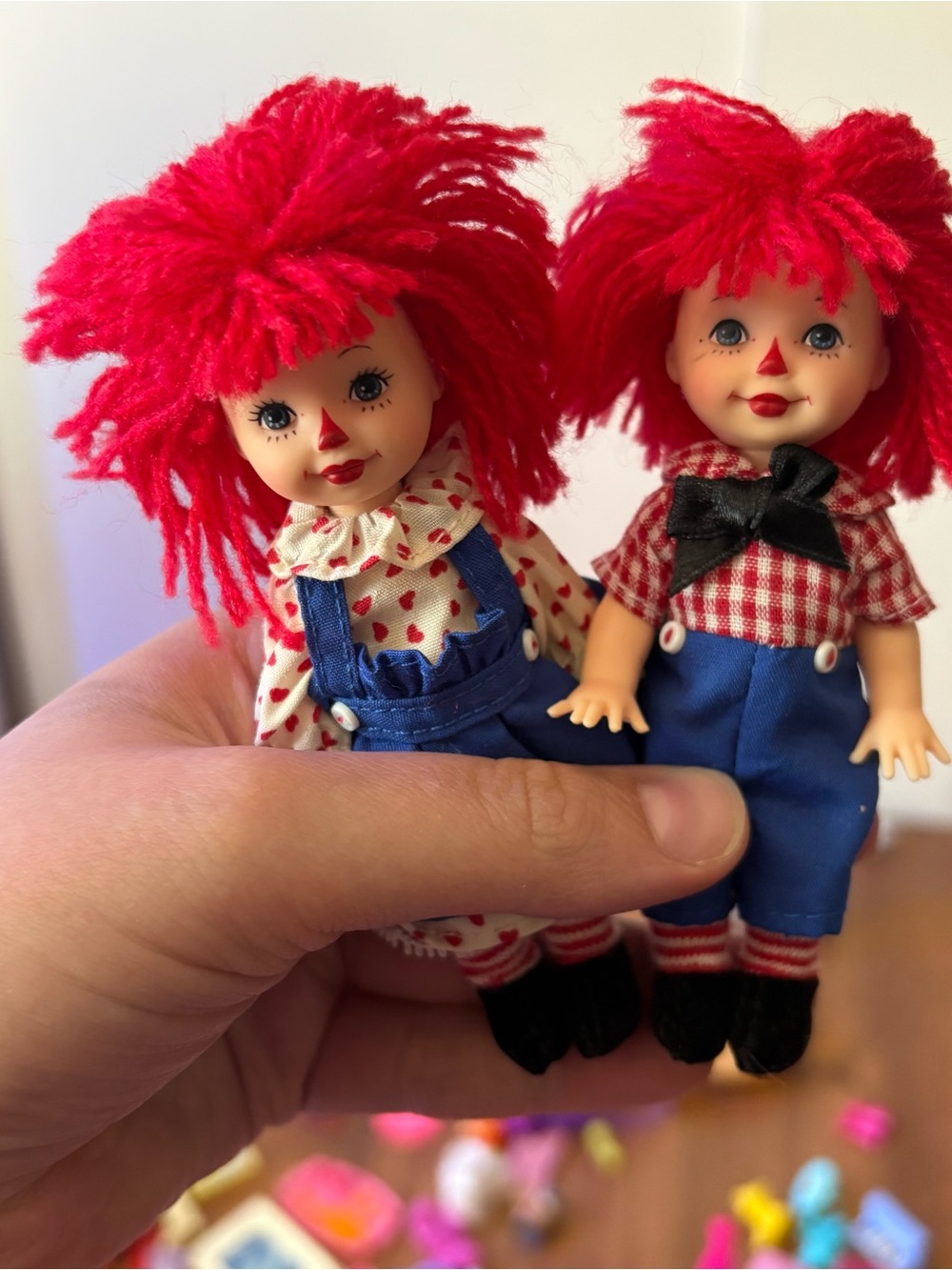 Barbie raggedy Ann and Andy Kelly and Tommy dolls